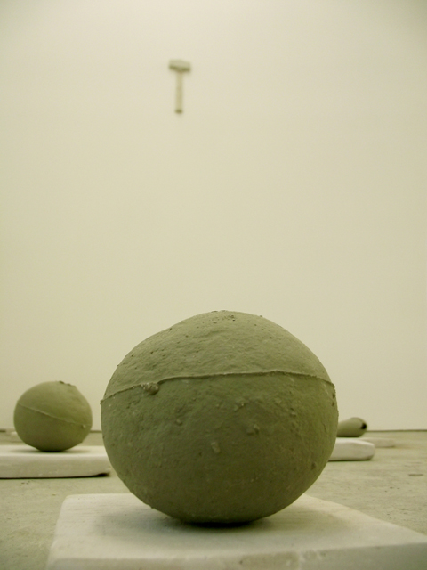 How to make a river speak? detail Caroline Inckle 2013 Natural clay and chalk powder.